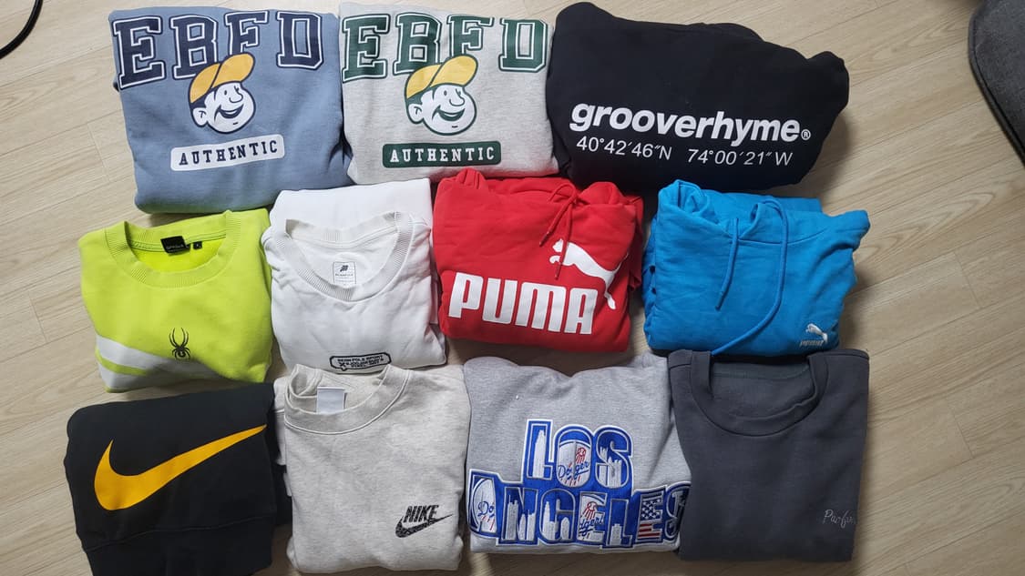 맨투맨 후드집업 일괄 판매 상품이미지1