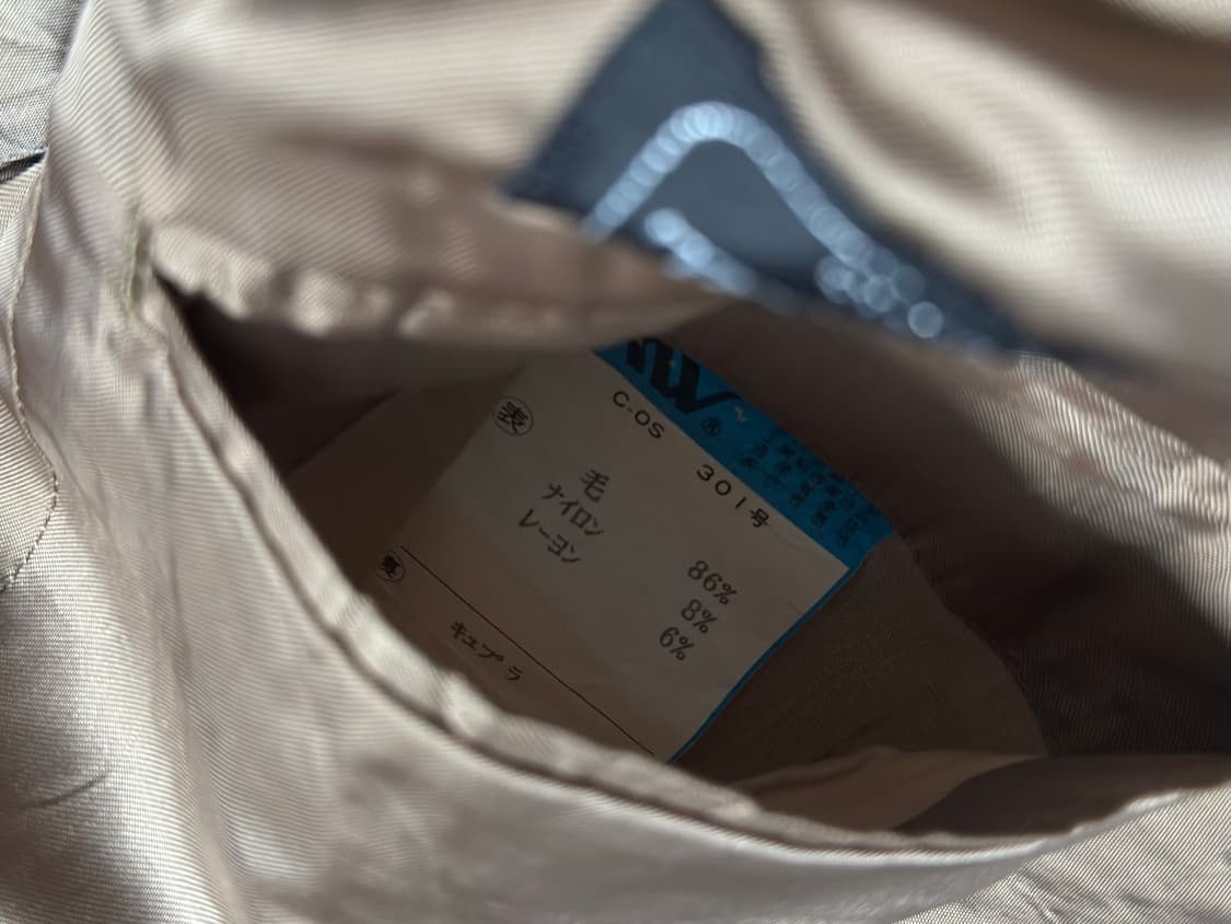 90s 폴스미스 런던 트위드 울 블레이저 베이지 M 일본제 이탈리아 원단 상품이미지6