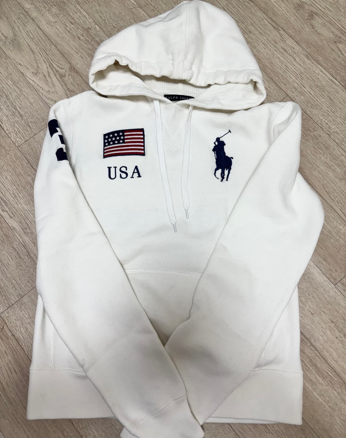 폴로 빅포니 성조기 기모 후드티 상품이미지1