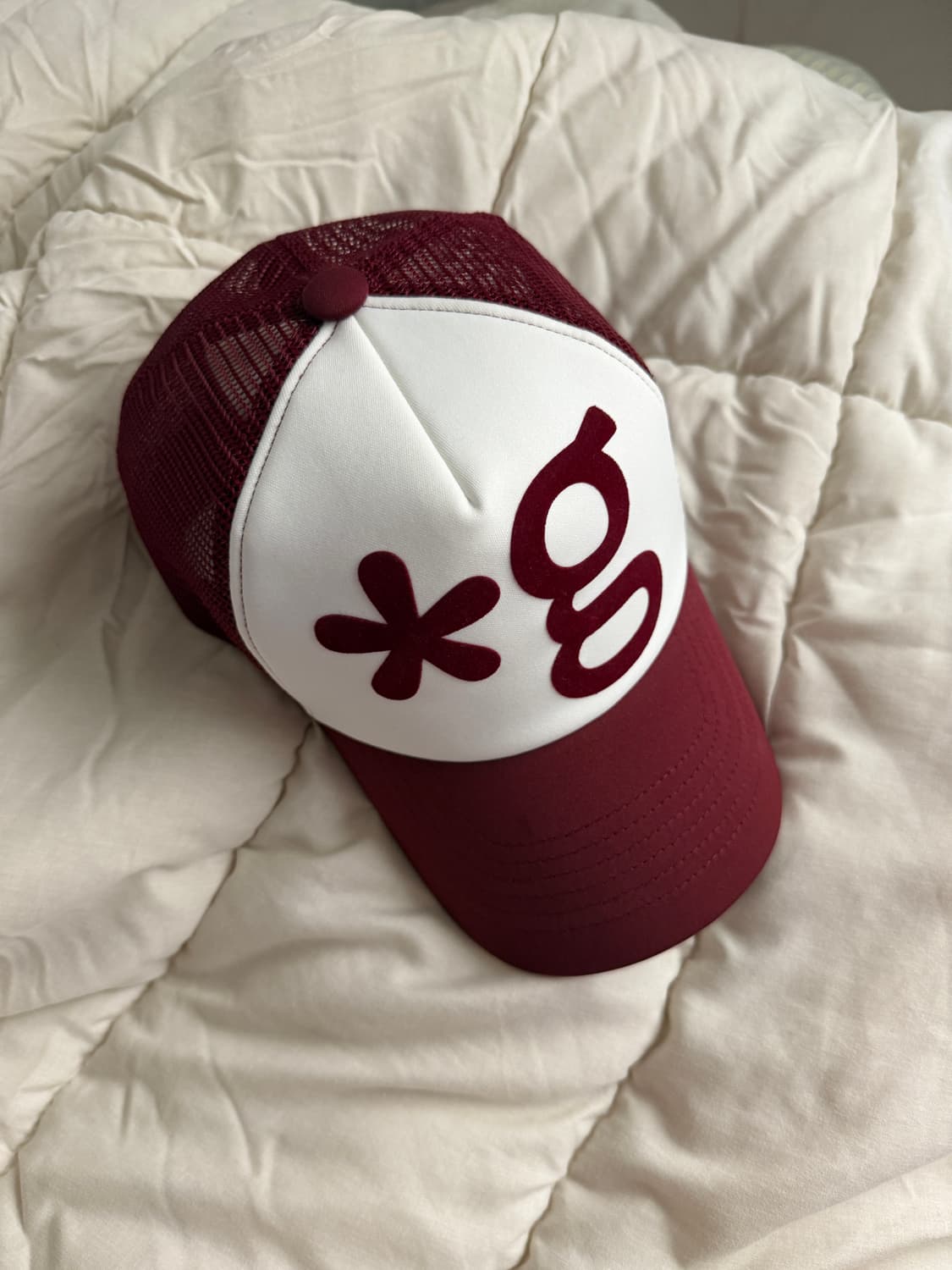 grunden 글런든 *g 텍스쳐 로고 트러커 캡 버건디 상품이미지4