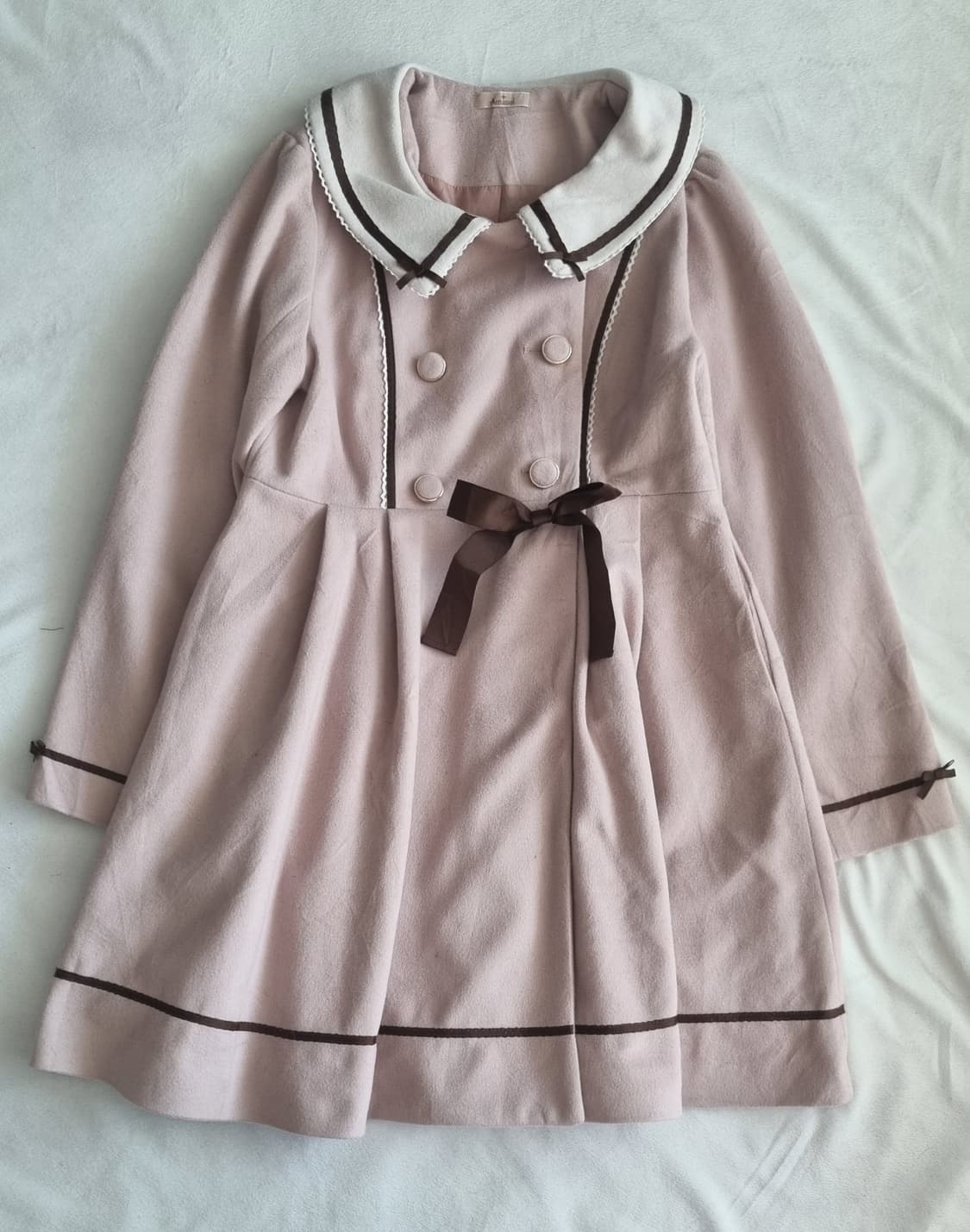 빈티지 갸루 리본 코트 상품이미지1