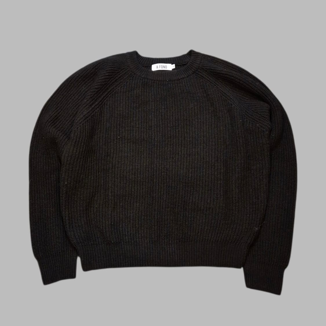 L 블랙 와플패턴 니트  상품이미지1