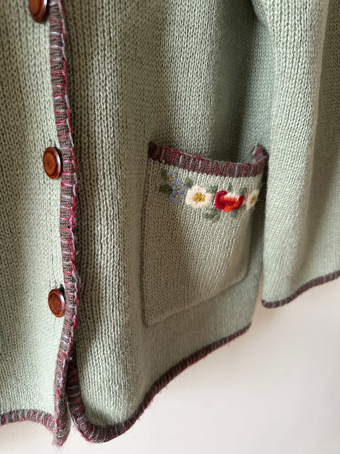 빈티지 꽃무늬 니트 자켓 상품이미지3