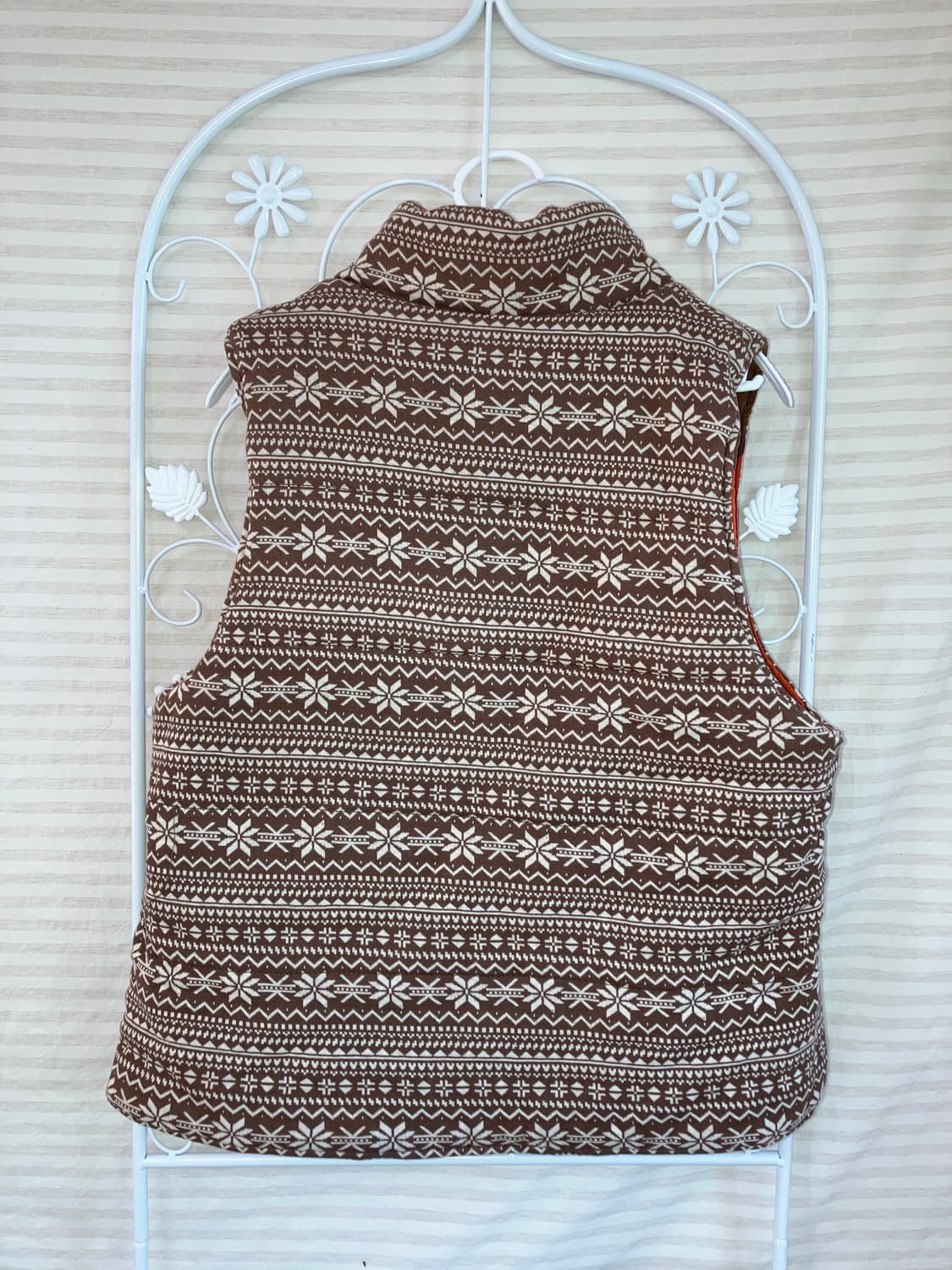 jpn vintage 브라운 노르딕 리버시블 패딩 조끼 y2k 스트릿 갸 상품이미지2