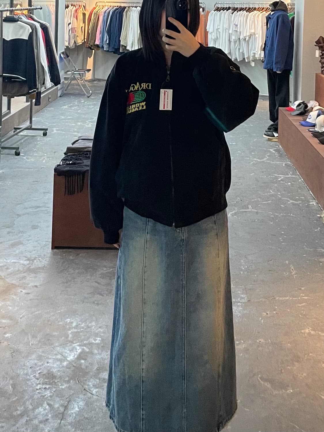 빈티지 블랙 봄버 자켓 H1099 상품이미지1