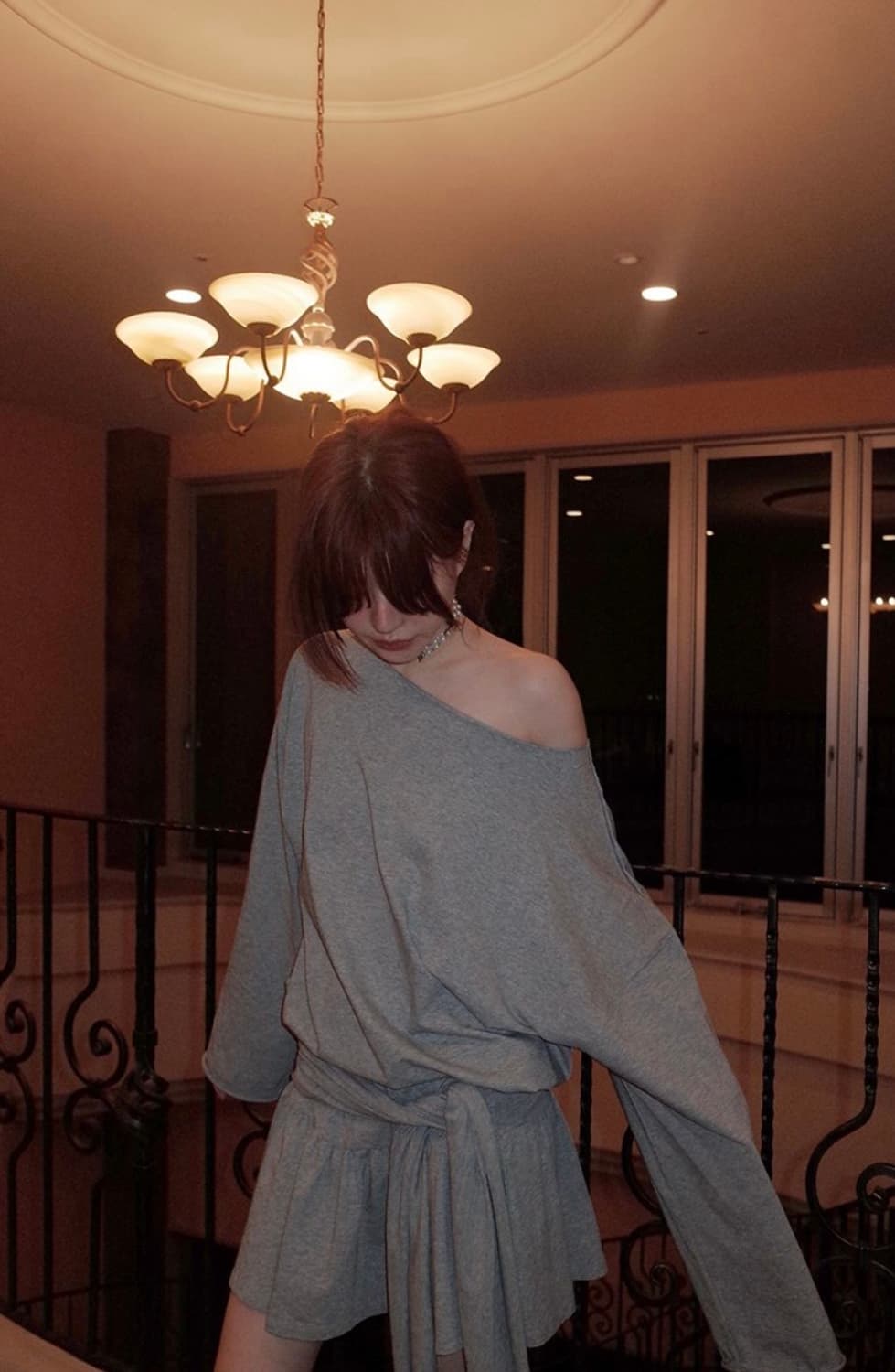 Freckle 프레클 bow frill skirt in gray 세트 상품이미지2