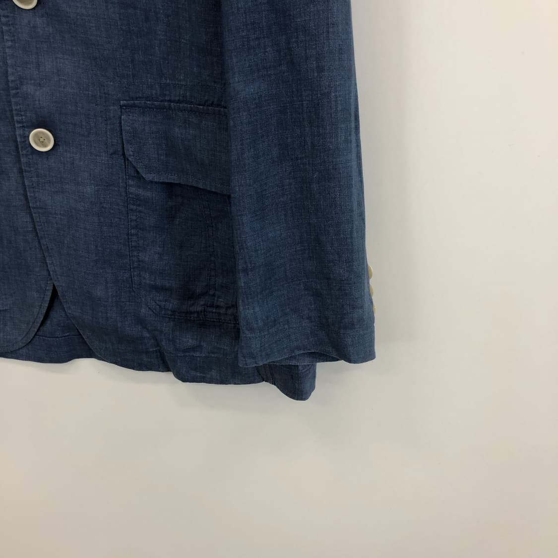 헨리코튼 블루 린넨 100% 자켓 100 상품이미지2