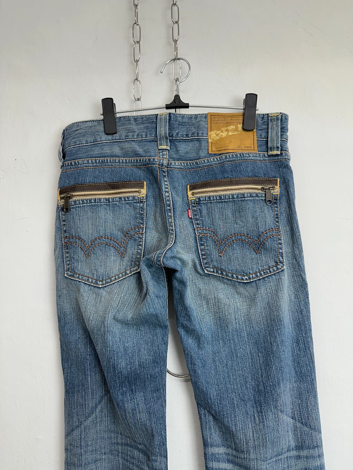 Edwin Miss X-JEANS Distressed Zipper-Poc 상품이미지5