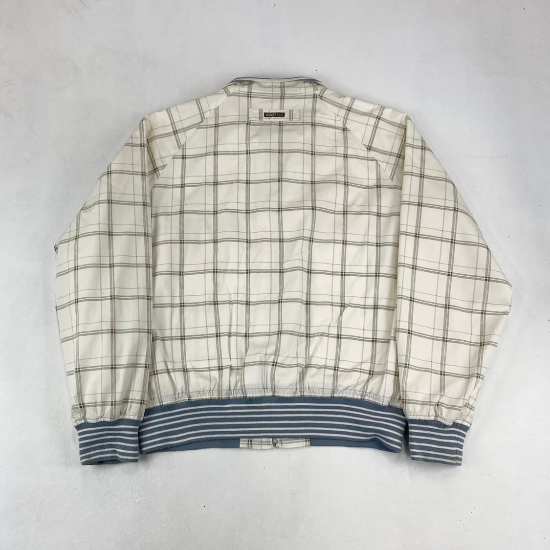 90s 쇼트 스몰 로고 체크 코튼 블루종 (100) 상품이미지2