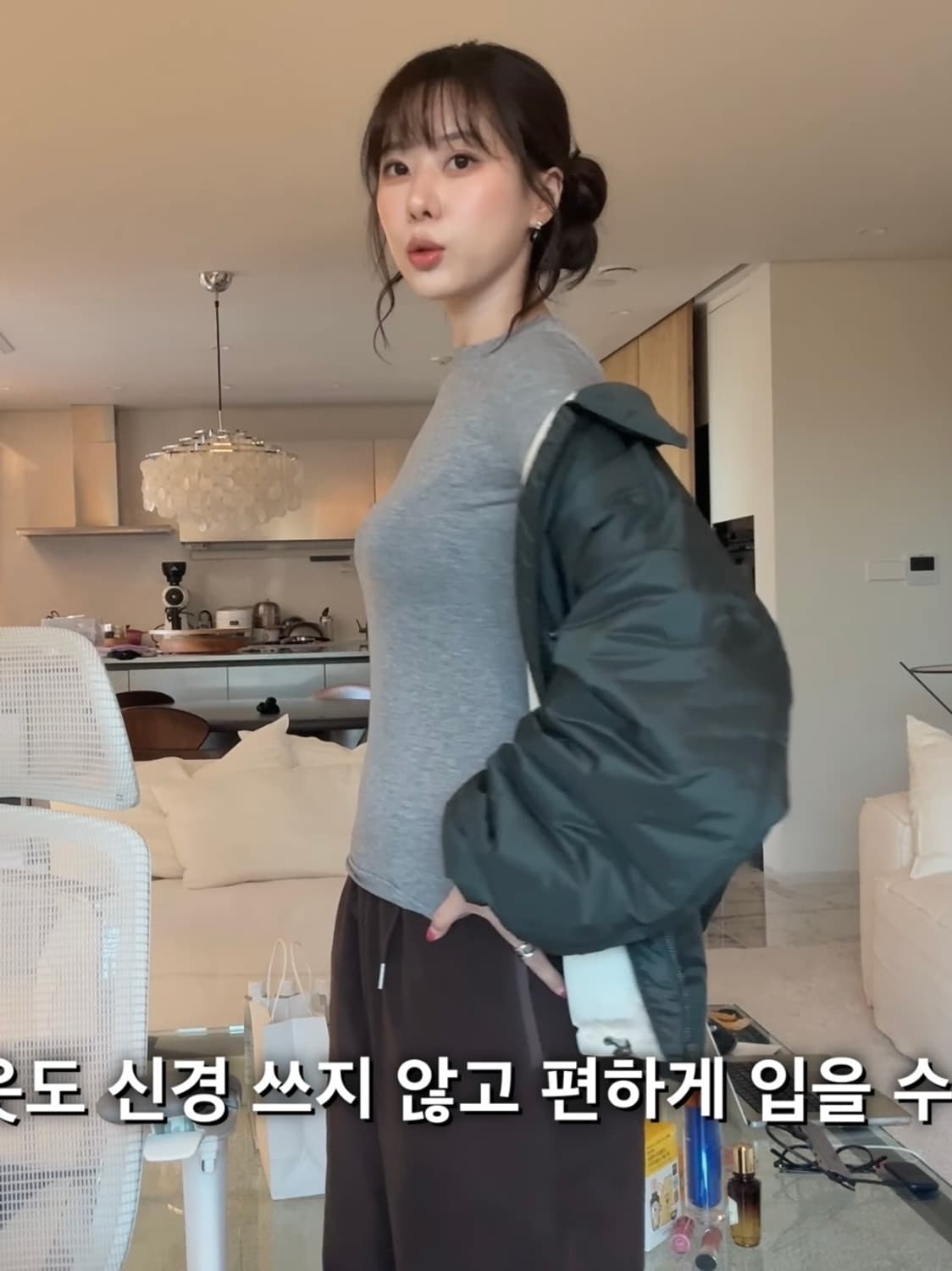 (미개봉) 네세서리 프리 플리스 팬츠 브라운 리본빛 타낫 더바넷 그로브 상품이미지3