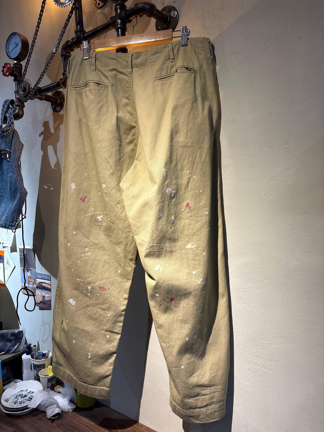 베이지 프린팅 코튼 팬츠 상품이미지2