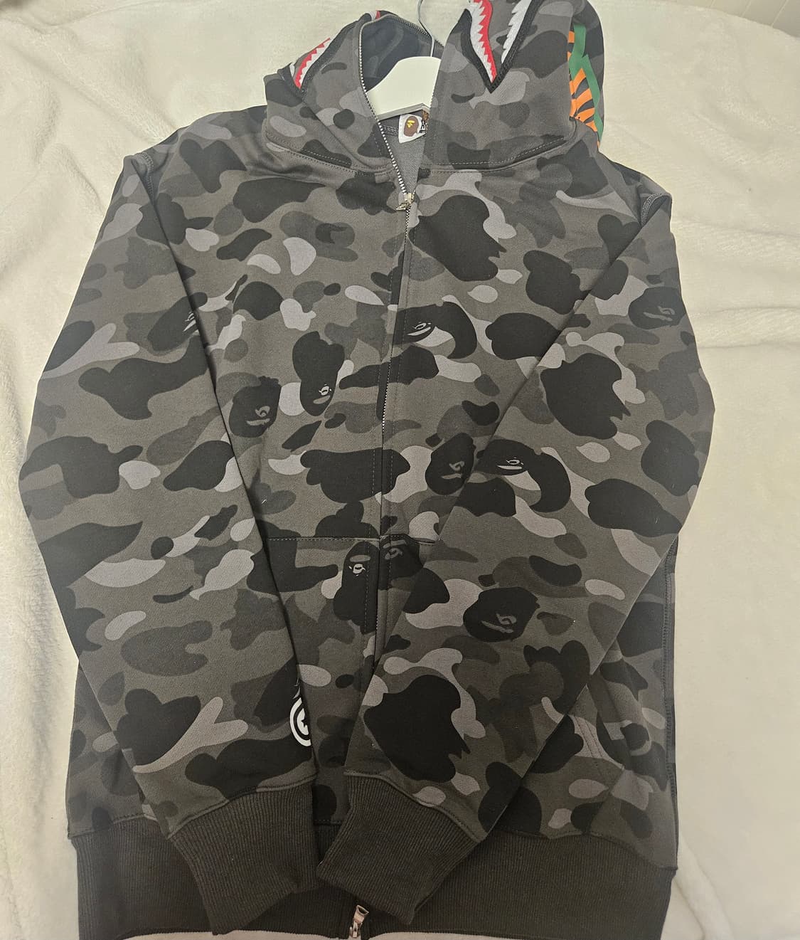 Grey bape hood zip up 상품이미지1