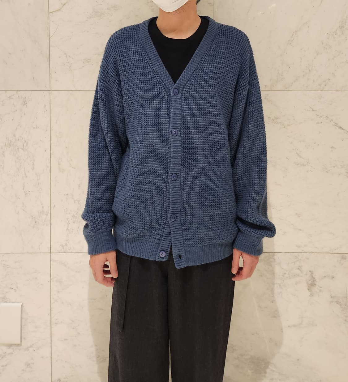 SKOOKUM SHIPS 파스텔 블루 짜임 카디건 상품이미지1