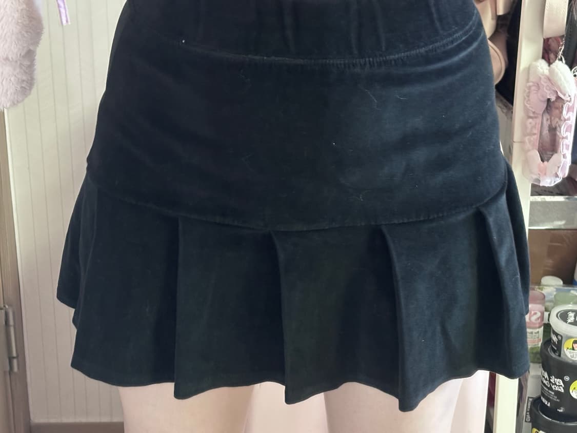 오네갸루 갸루 로걀 기본 블랙 미니스커트 상품이미지1