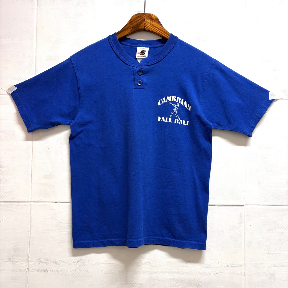 80-90s High5sportwear 헨리넥 빈티지 반팔티 M 상품이미지1