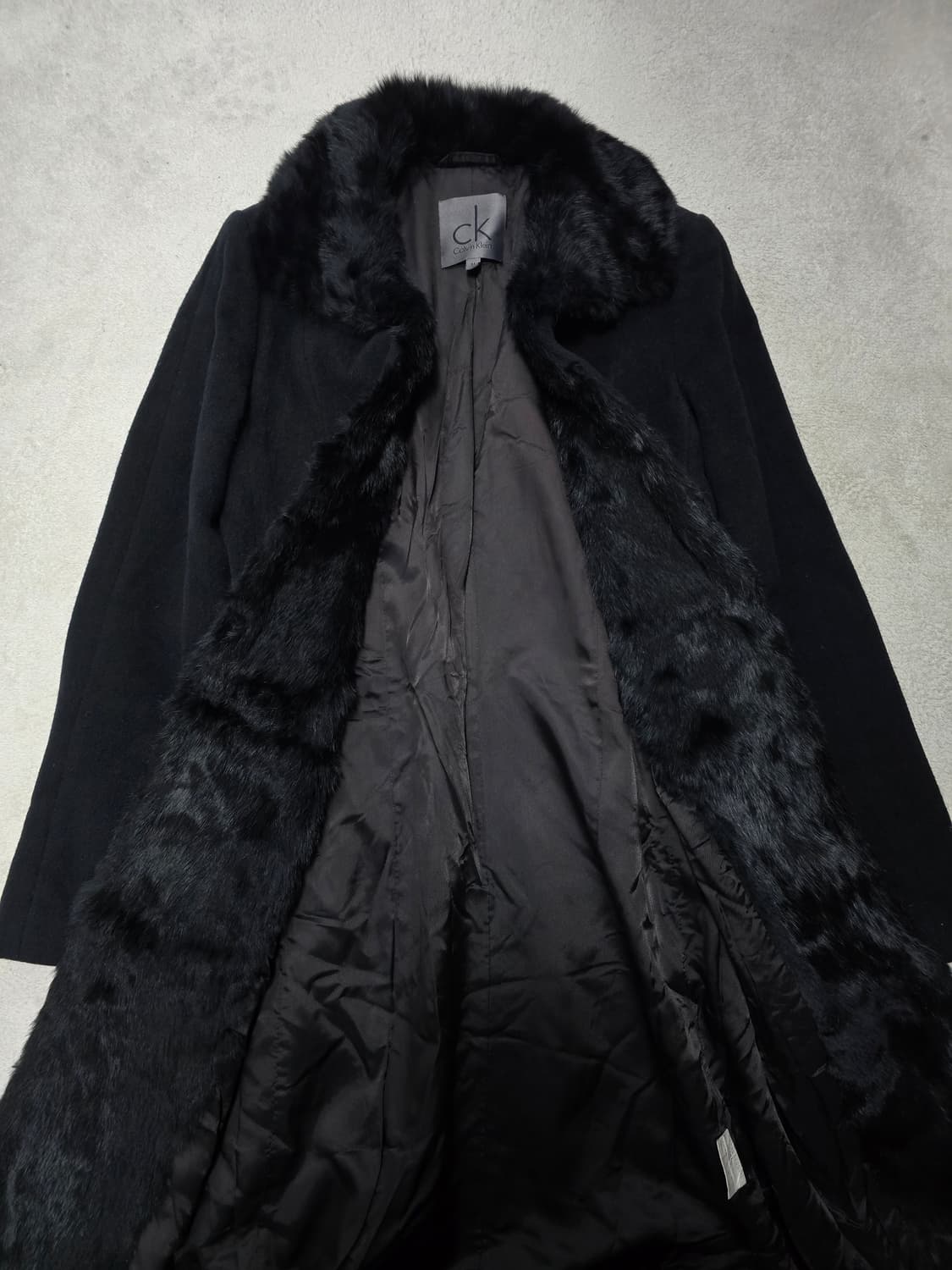 캘빈클라인 앙고라 울 코트 블랙 M 상품이미지3