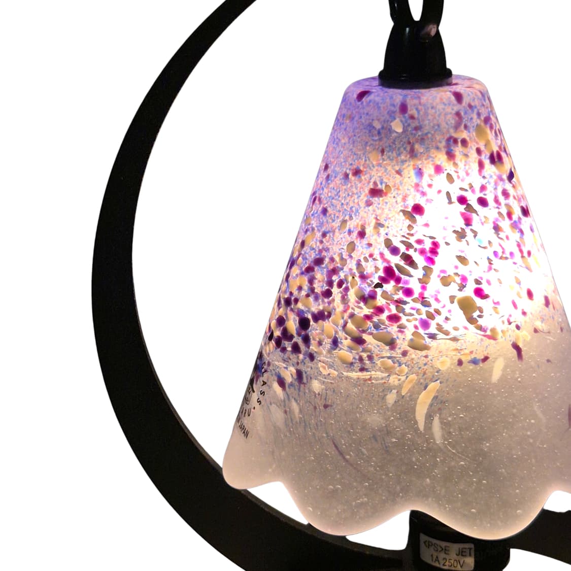 90s 오타루 불투명 마블 글라스 호롱 램프 상품이미지2