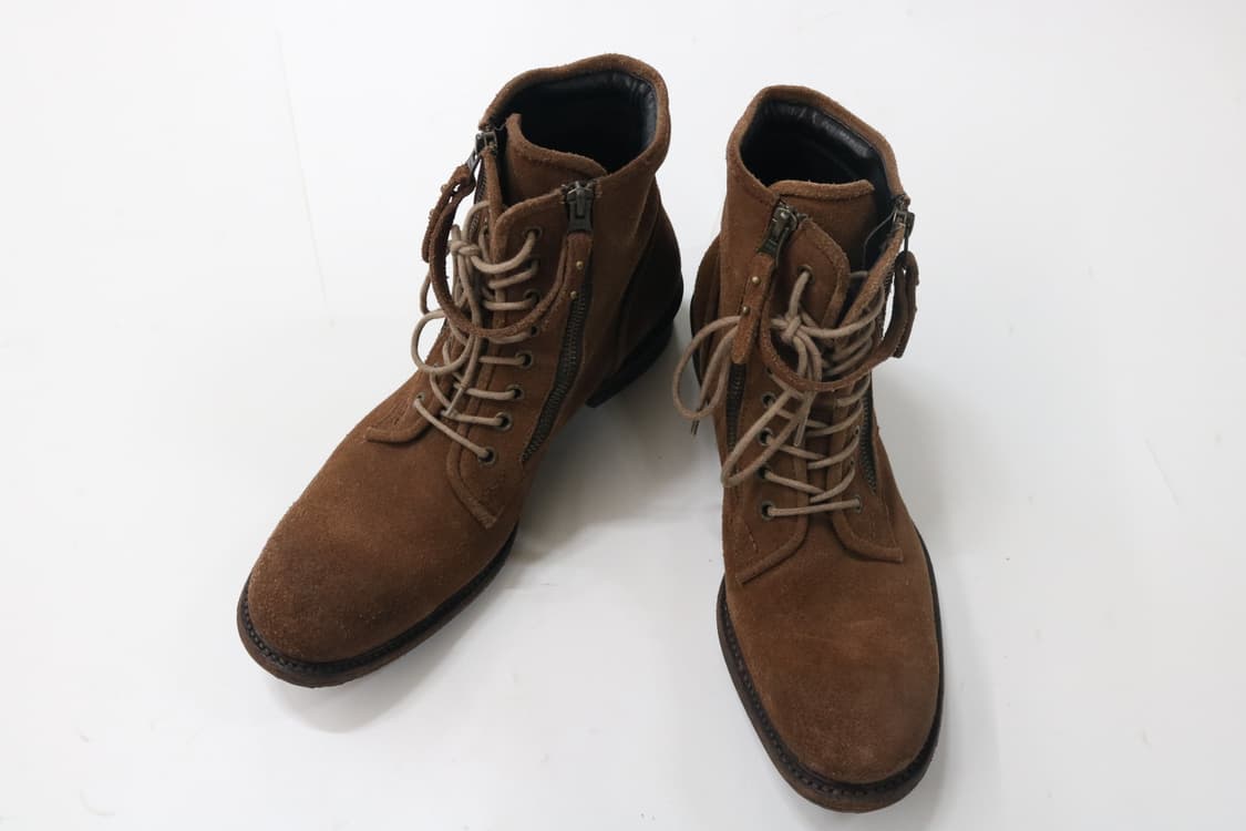 알프레도 바니스터 빈티지 브라운 스웨이드 레이스업 지퍼 부츠 (41) 상품이미지3