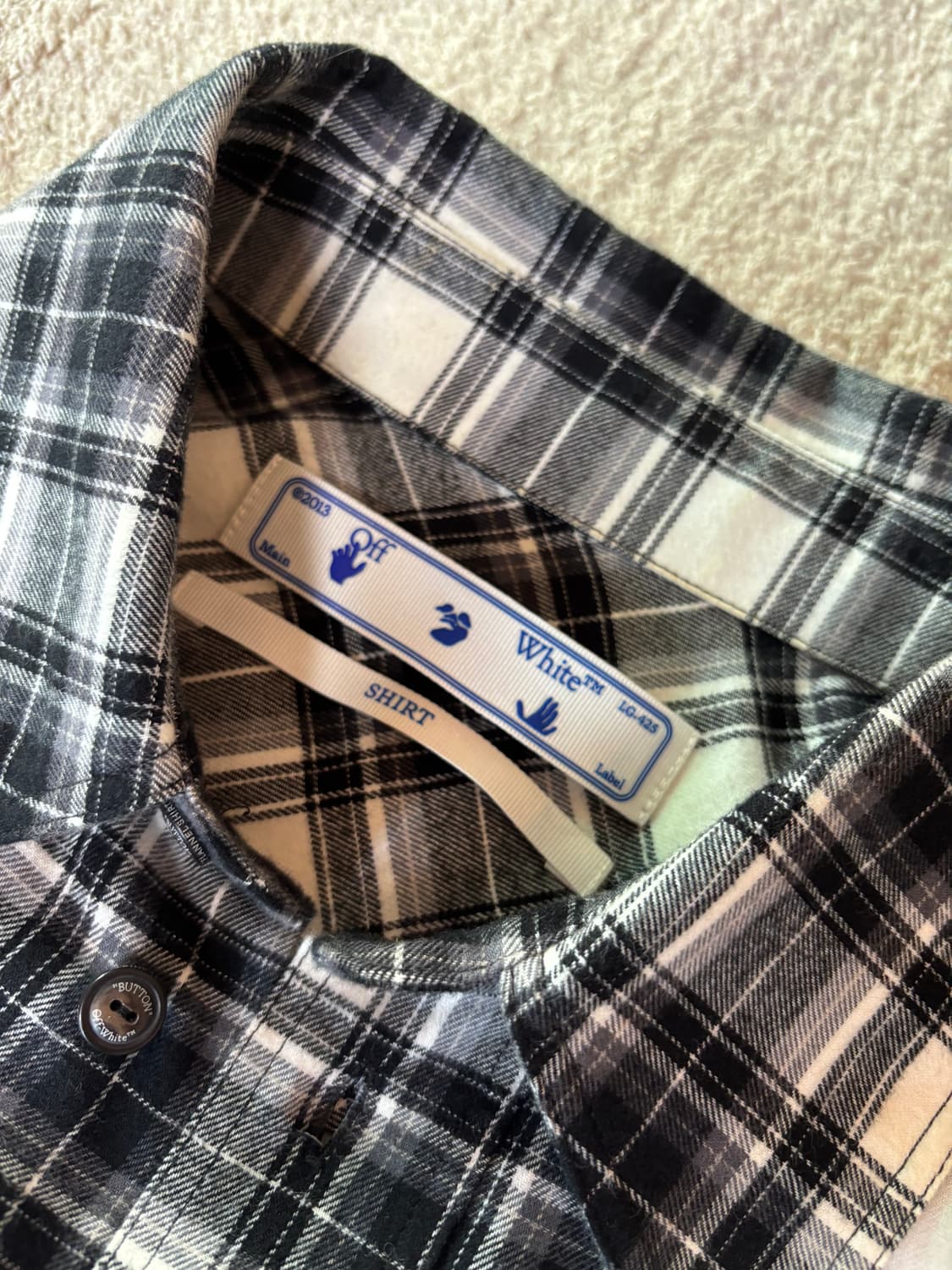 오프화이트 플란넬 셔츠 상품이미지5