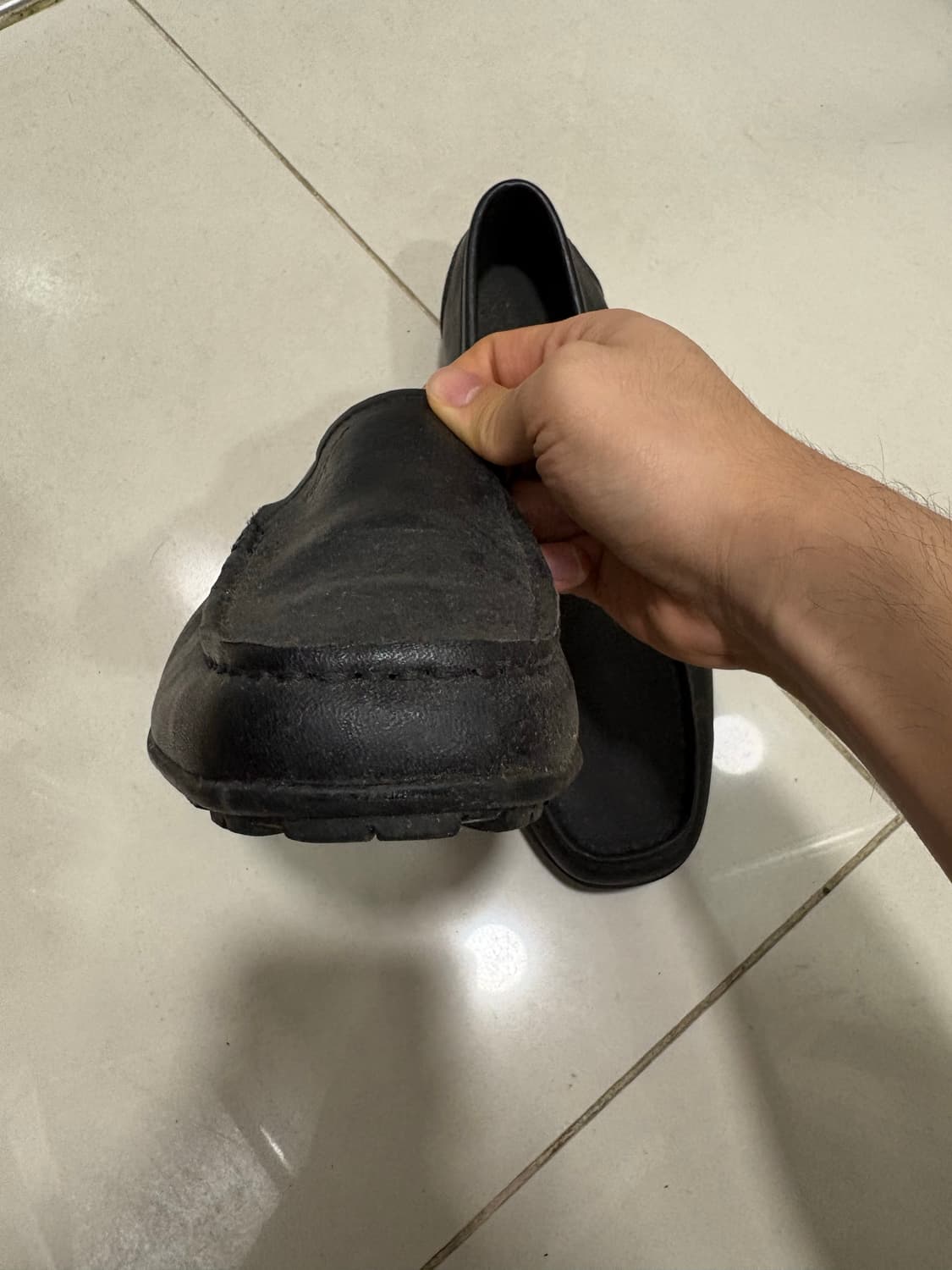 Vintage Black Leather Driving Shoes 상품이미지6