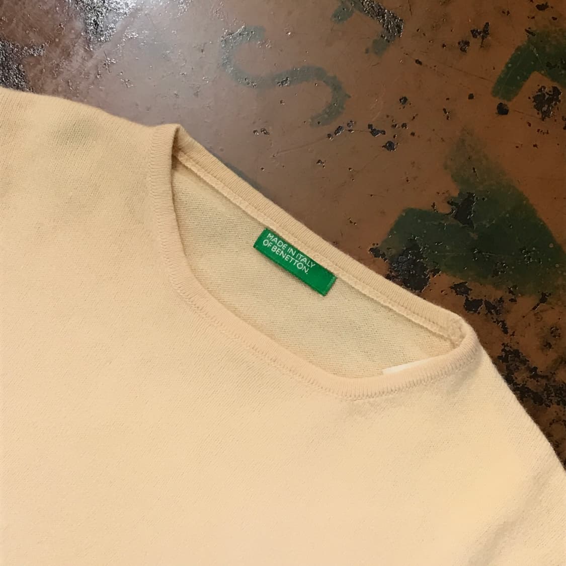 베네통 베이지 울 니트 여성 55 상품이미지3