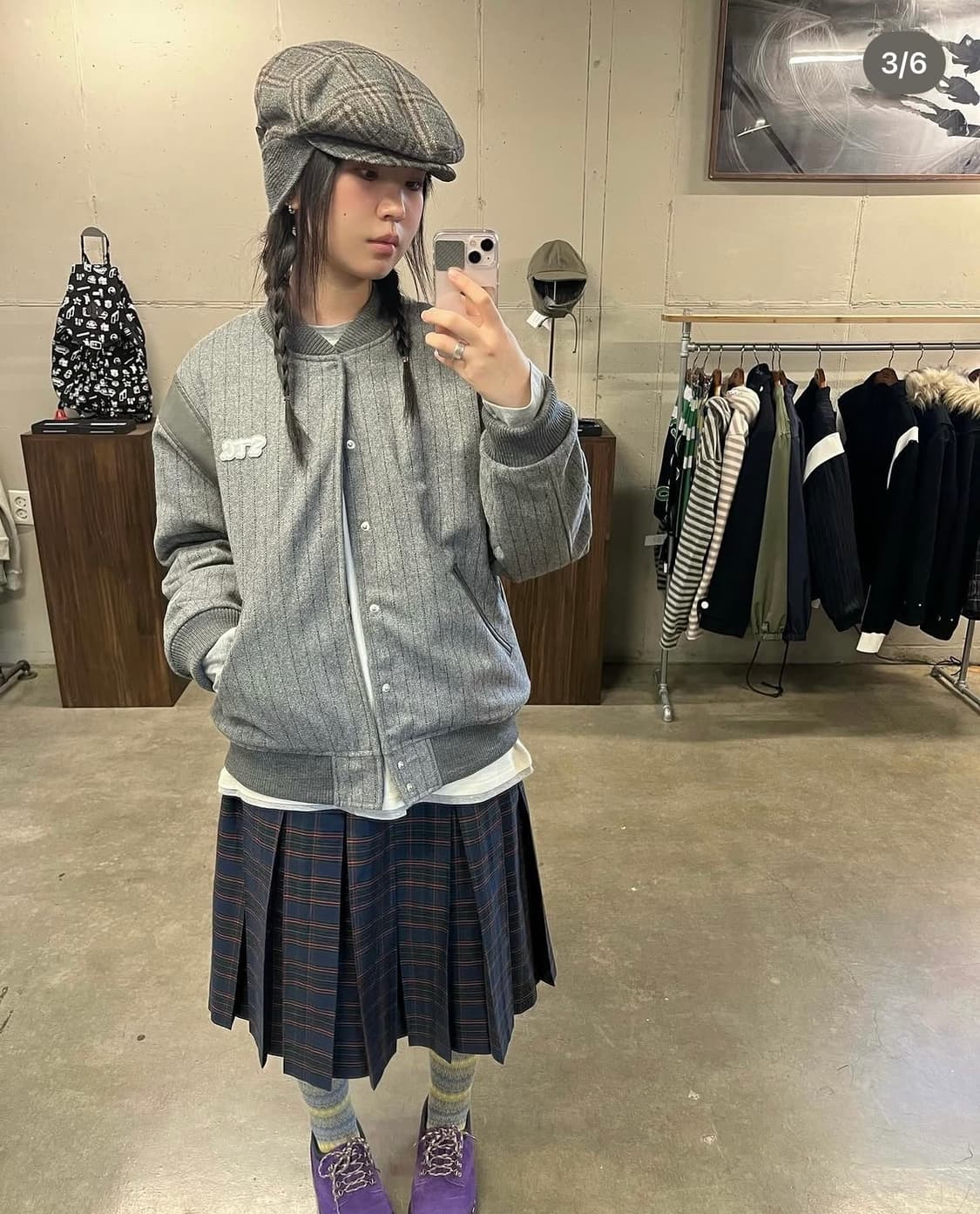 사파리스팟 바시티 자켓 그레이 상품이미지3