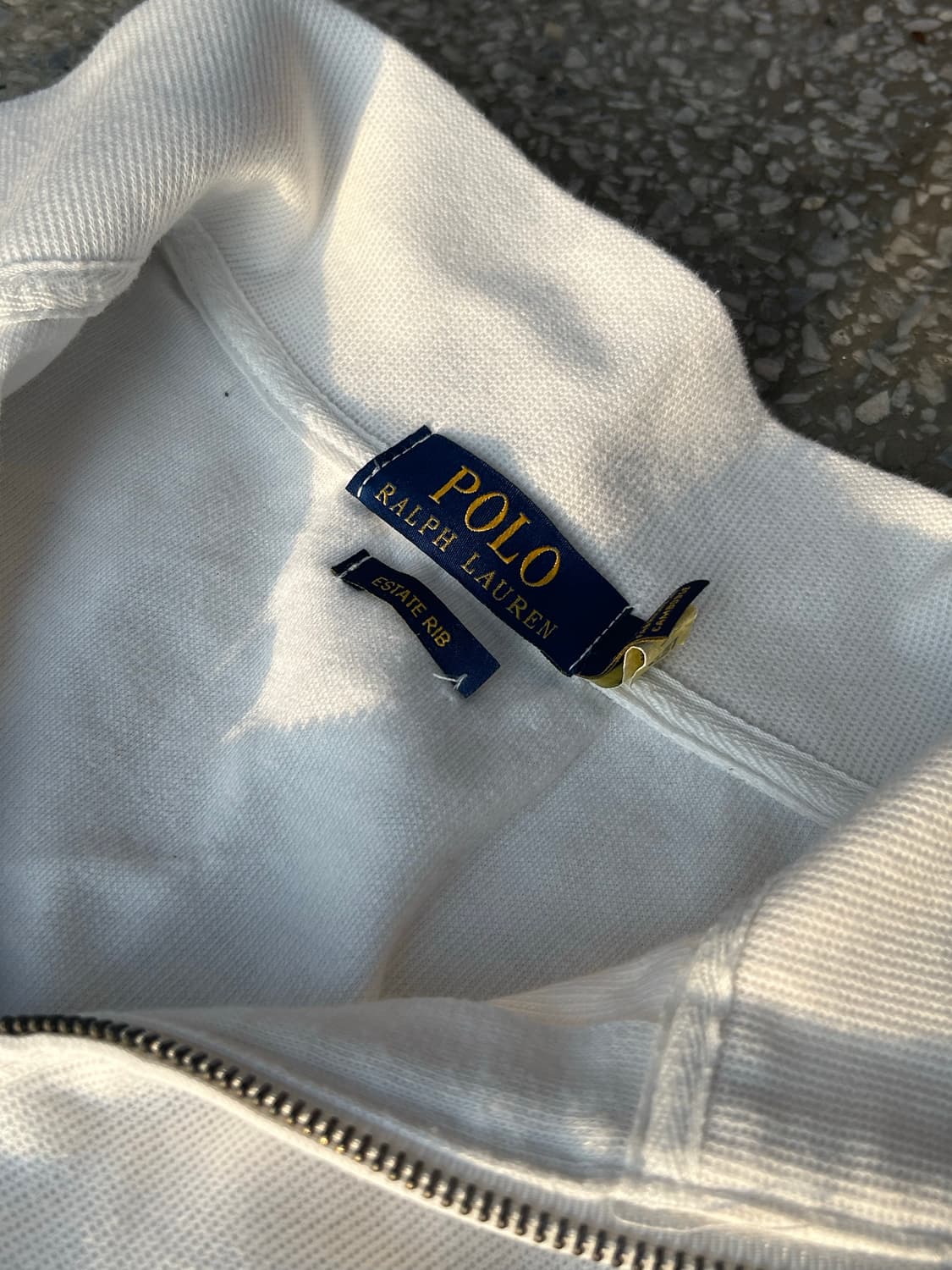 *rare* 2000s polo 폴로 화이트 브라운 포니 니트 반집업ㅠ 상품이미지3