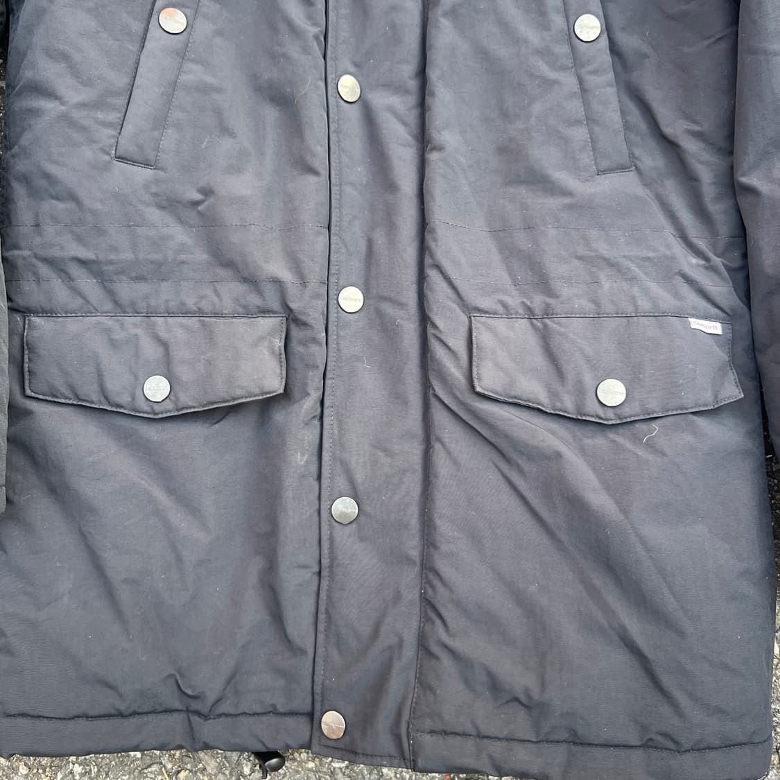 칼하트 블랙 후드 패딩 점퍼 상품이미지5