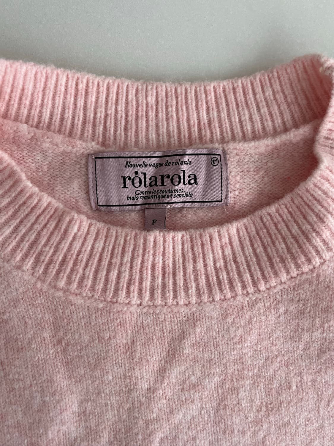 F) 로라로라 엠브리오더리 니트 핑크 상품이미지4