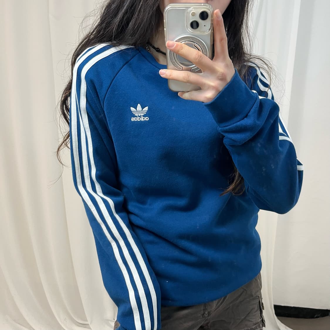 Adidas Blue Navy Firebird Sweatshirt 상품이미지3