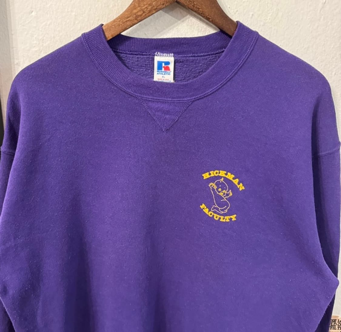 택포) 80s 러셀 USA made 퍼플 Hickman 스웻셔츠 105 상품이미지3