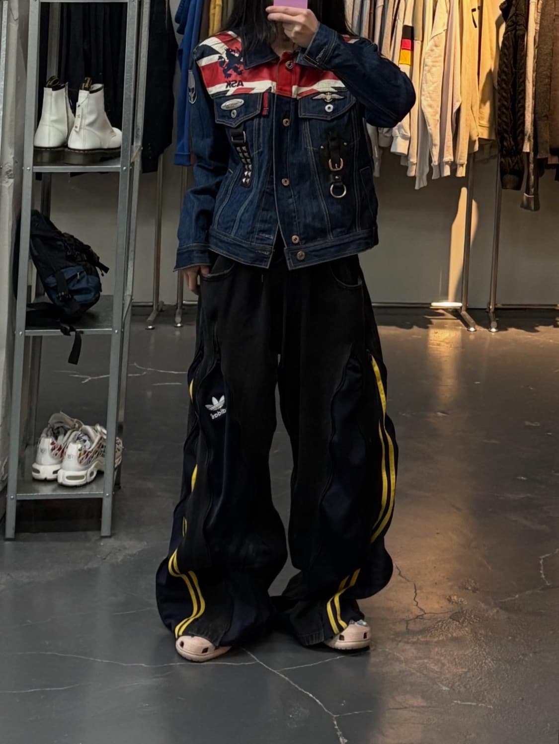 에스크 패치워크 디테일 y2k데님자켓 A2906 상품이미지1