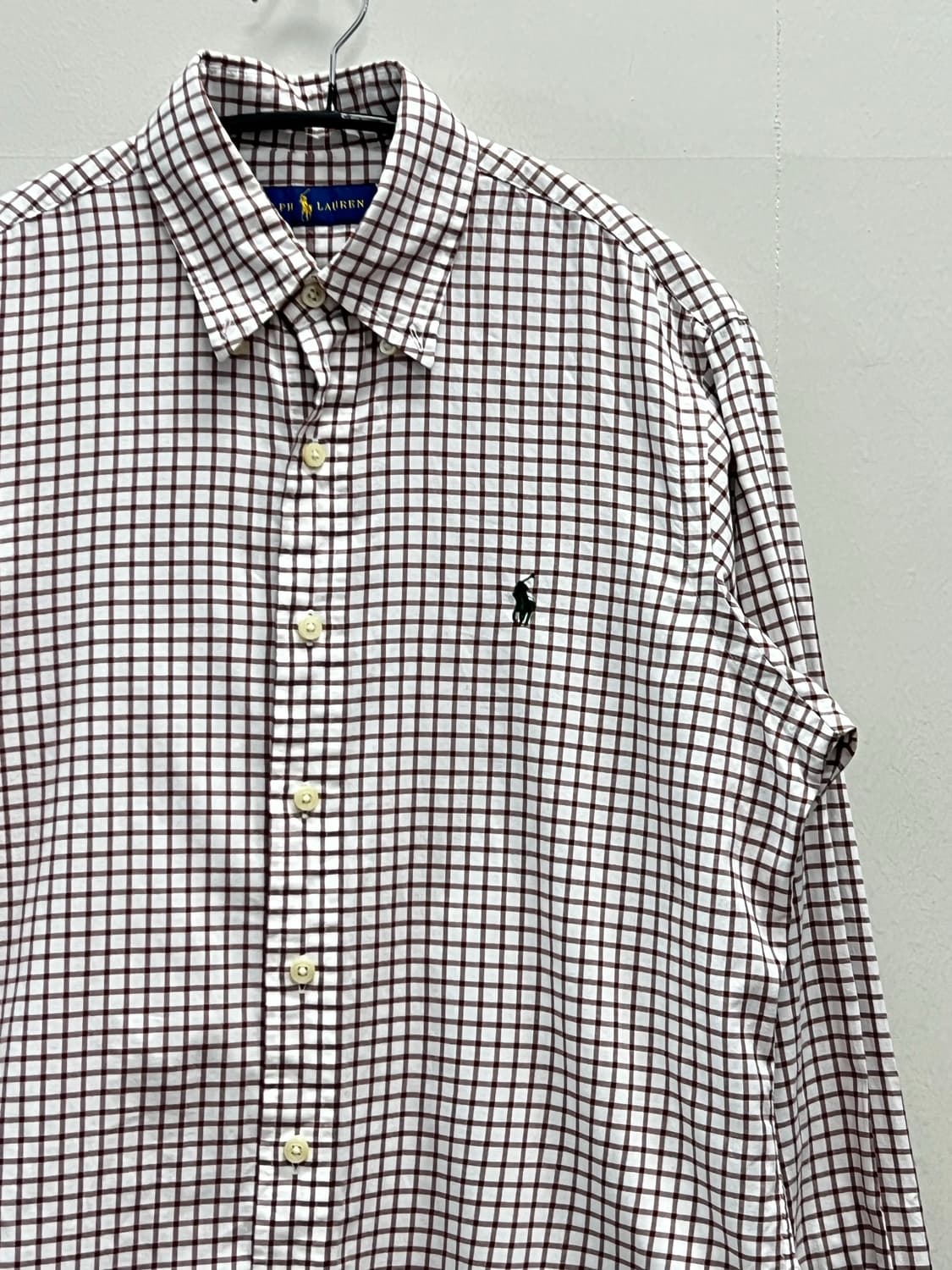 폴로랄프로렌 체크셔츠 화이트/브라운 상품이미지3
