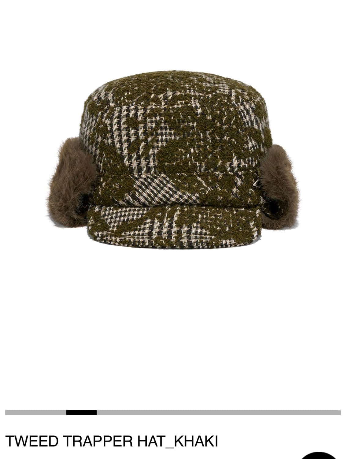 미스치프 트위드 트래퍼햇 카키 TWEED TRAPPER HAT 상품이미지3