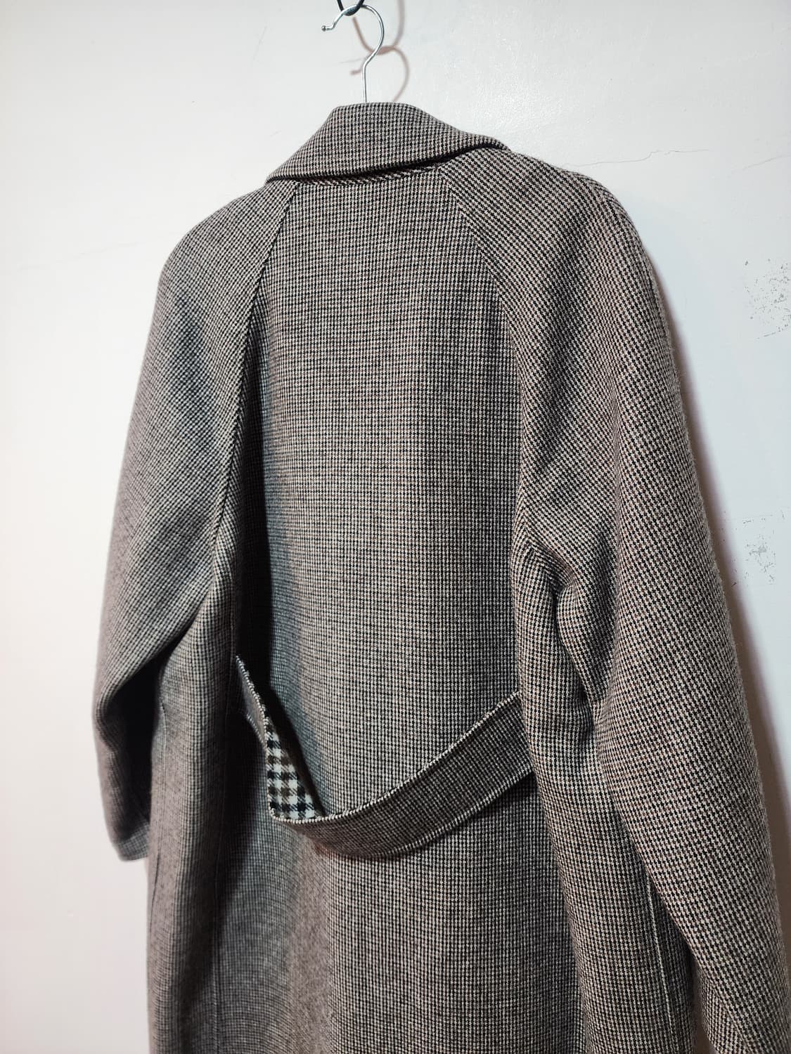 플라스틱 아일랜드 체크 오버핏 롱코트 M 상품이미지5