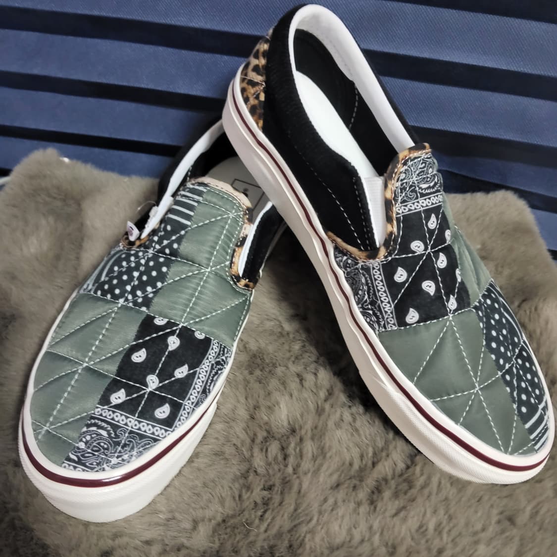 새상품 반스 vans 슬립온 패치워크 반다나 타이거 270 반가아하 상품이미지1