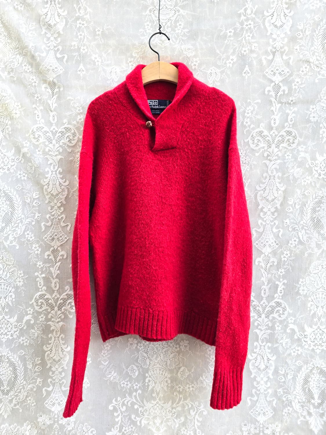 90s 폴로 랄프로렌 숄카라 울 니트 상품이미지1