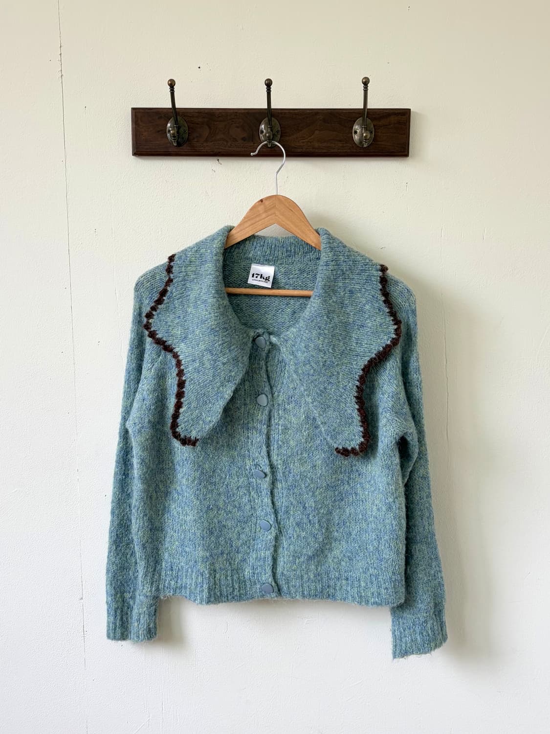 17kg 민트그린 오버 카라 가디건 상품이미지1