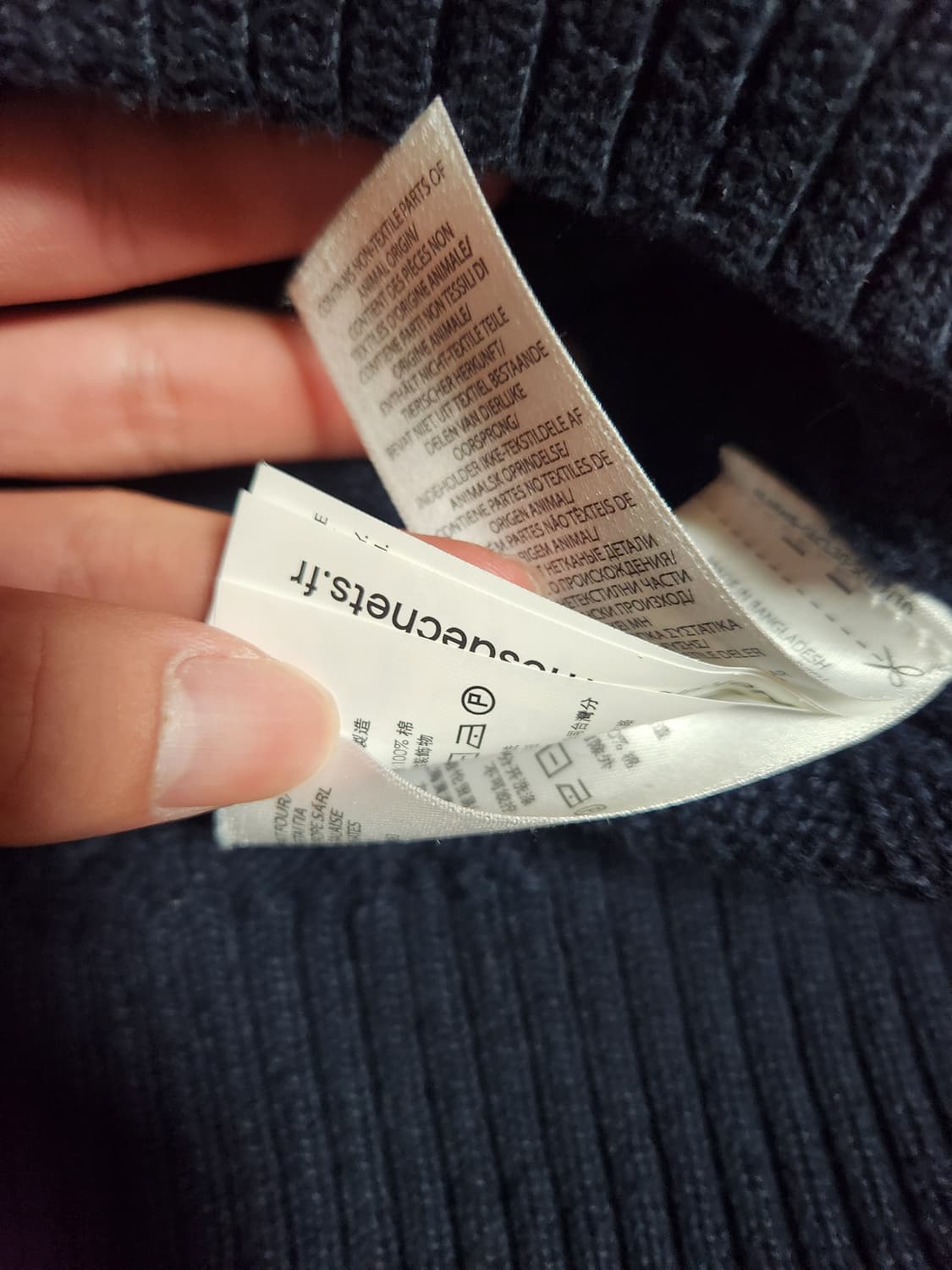 (백화점 제품) 폴로 반집업 케이블 니트 상품이미지3