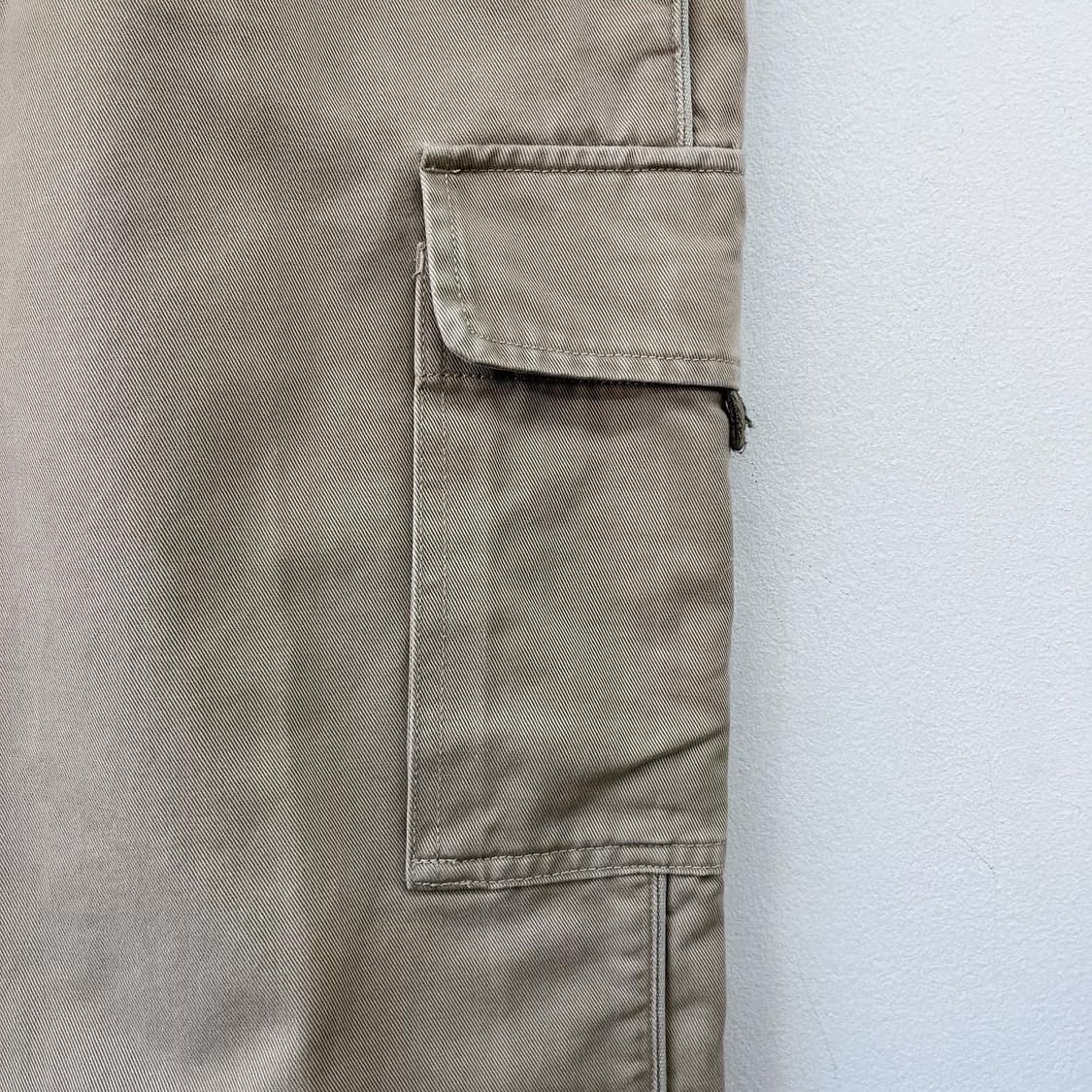 나이키 00s 스우시 원포켓 베이지 와이드 카고조거팬츠 상품이미지6