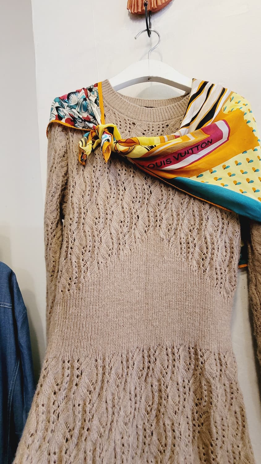 도나카란 캐시미어 실크 니트 원피스 상품이미지5