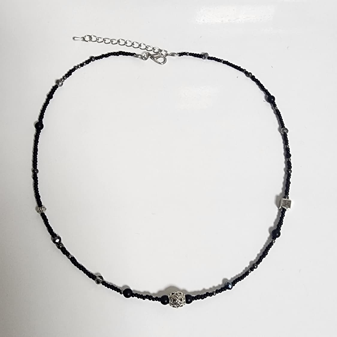 남자 실버 투 포인트 목걸이 상품이미지1