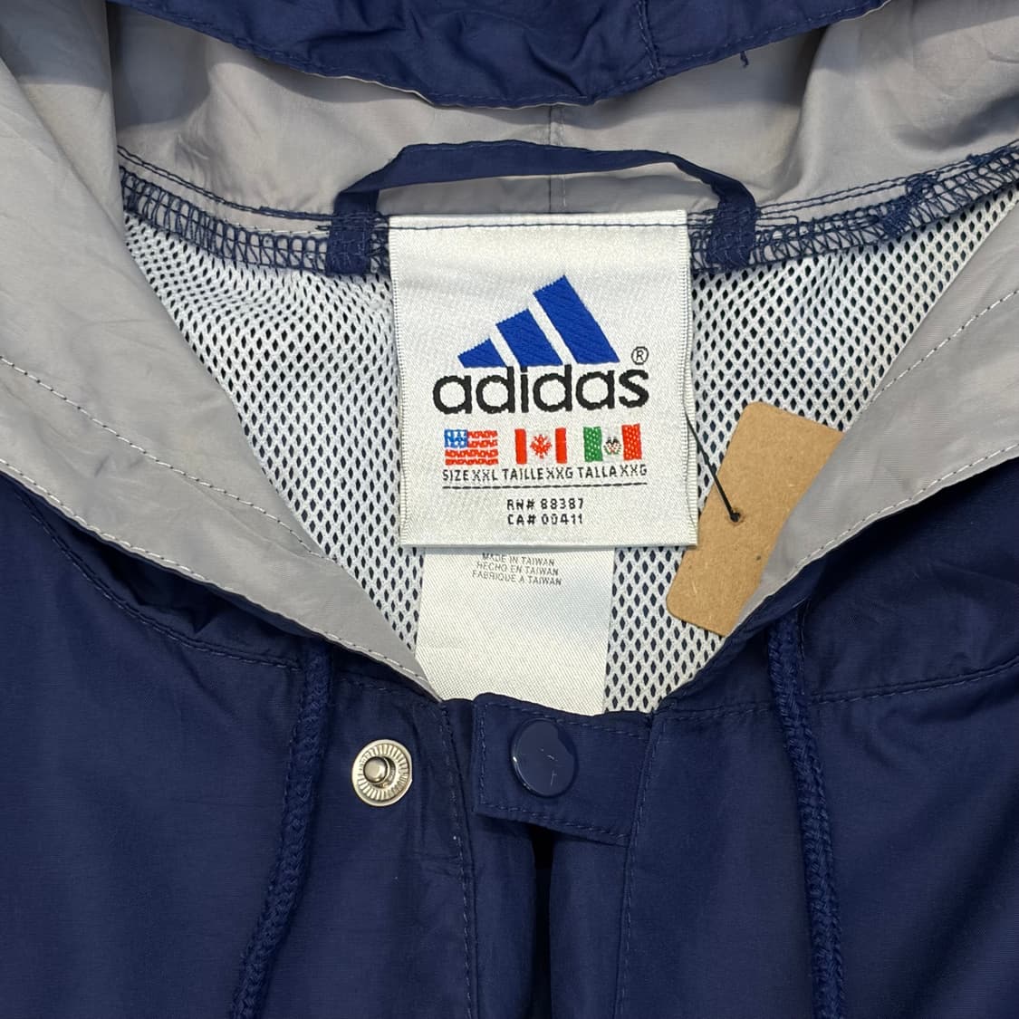 레어 90s USA 빈티지 아디다스 후드 바람막이 상품이미지4