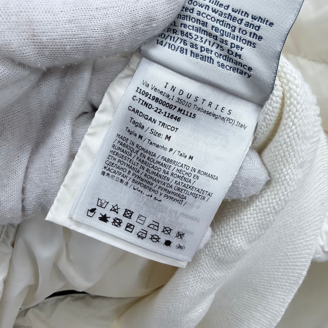 [S급/M] 몽클레어 트리콧 니트패딩 아이보리 상품이미지7