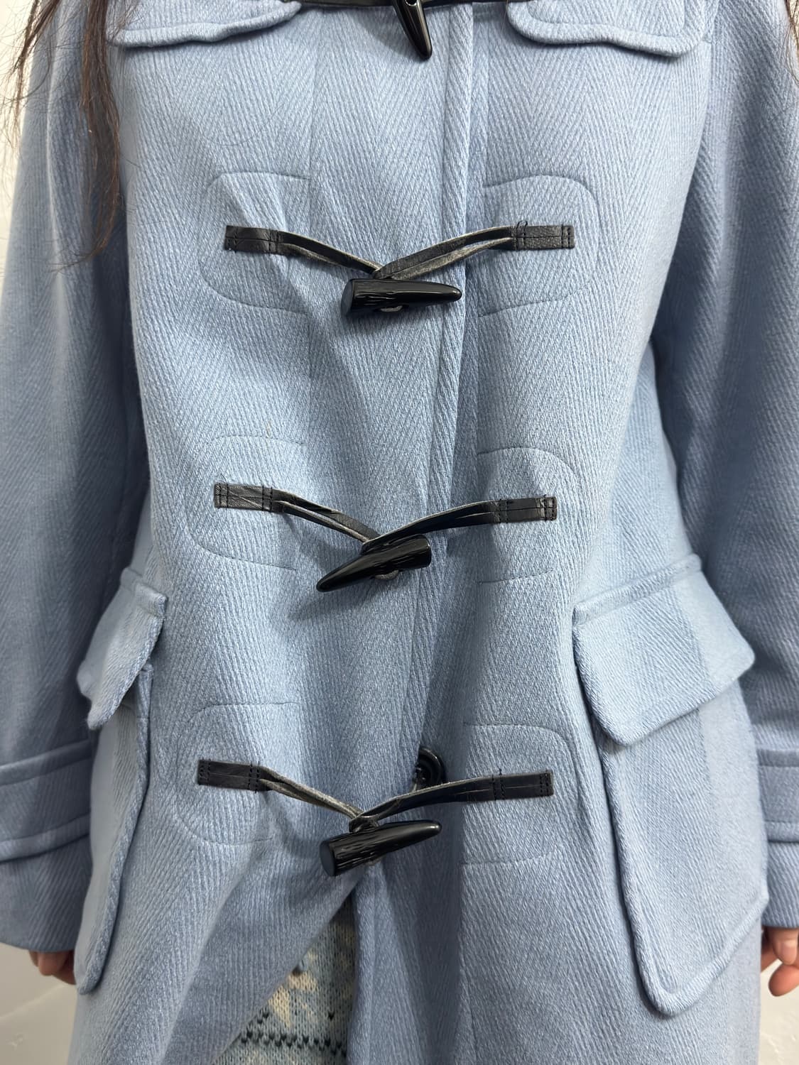 aylesbury blue hood wool duffle coat 상품이미지6