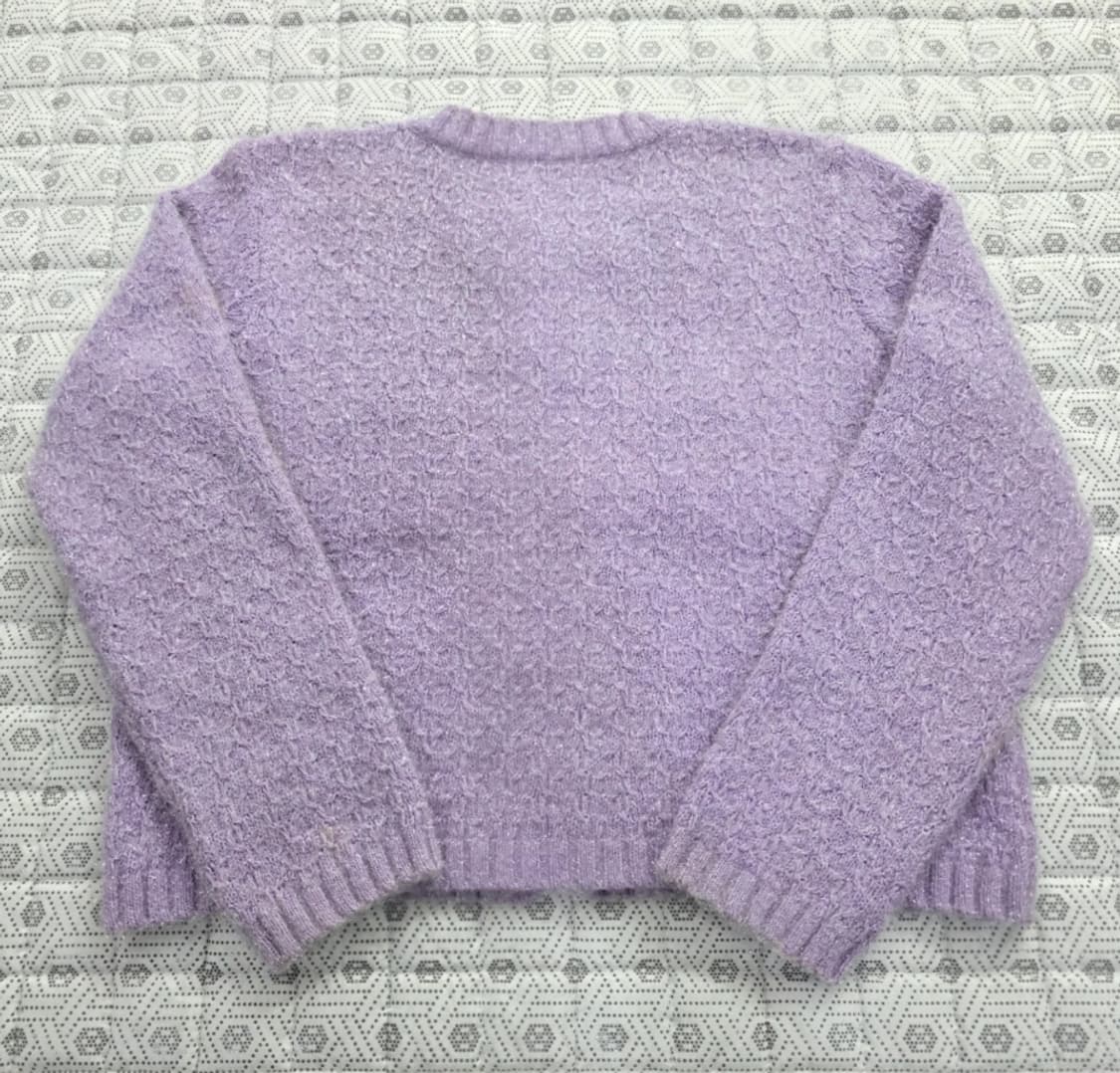 마쥬 보석 단추 가디건 퍼플 ~55 상품이미지3