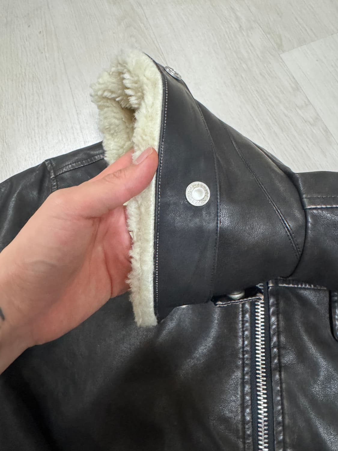 슈퍼서브 카라 디테처블 A2 레더 자켓 다크 브라운 M 상품이미지9