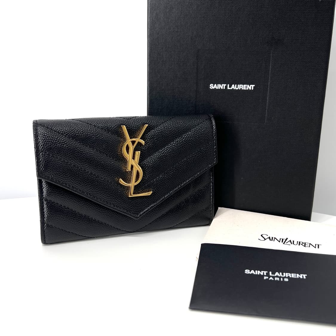 생로랑 엔벨로프 여성 카드지갑 블랙 (414404) 상품이미지1