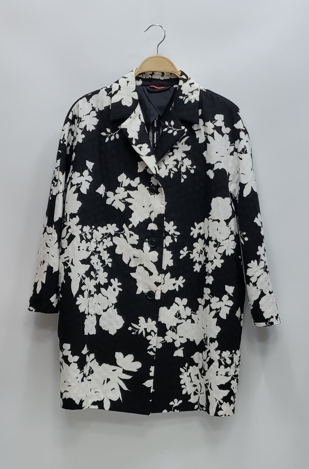 MaxMara 막스마라 플로럴 코튼 자켓 코트 / 여 85 (38) 블랙 상품이미지1