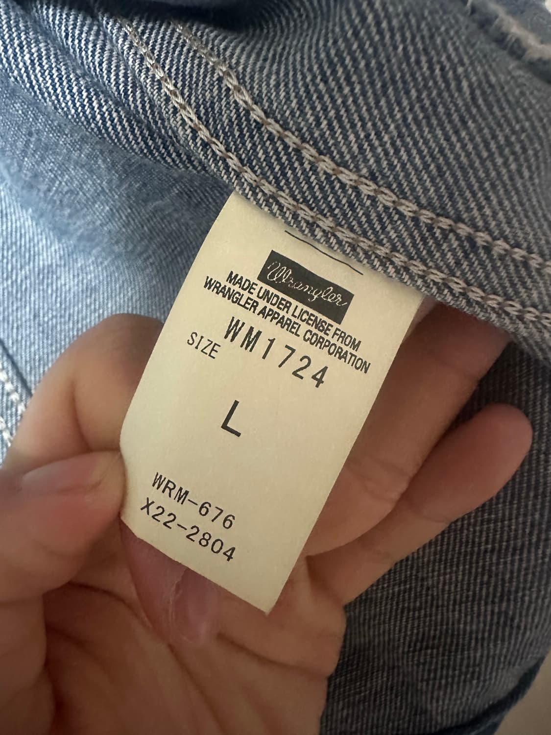 랭글러 124mj 페이딩 청자켓 상품이미지4